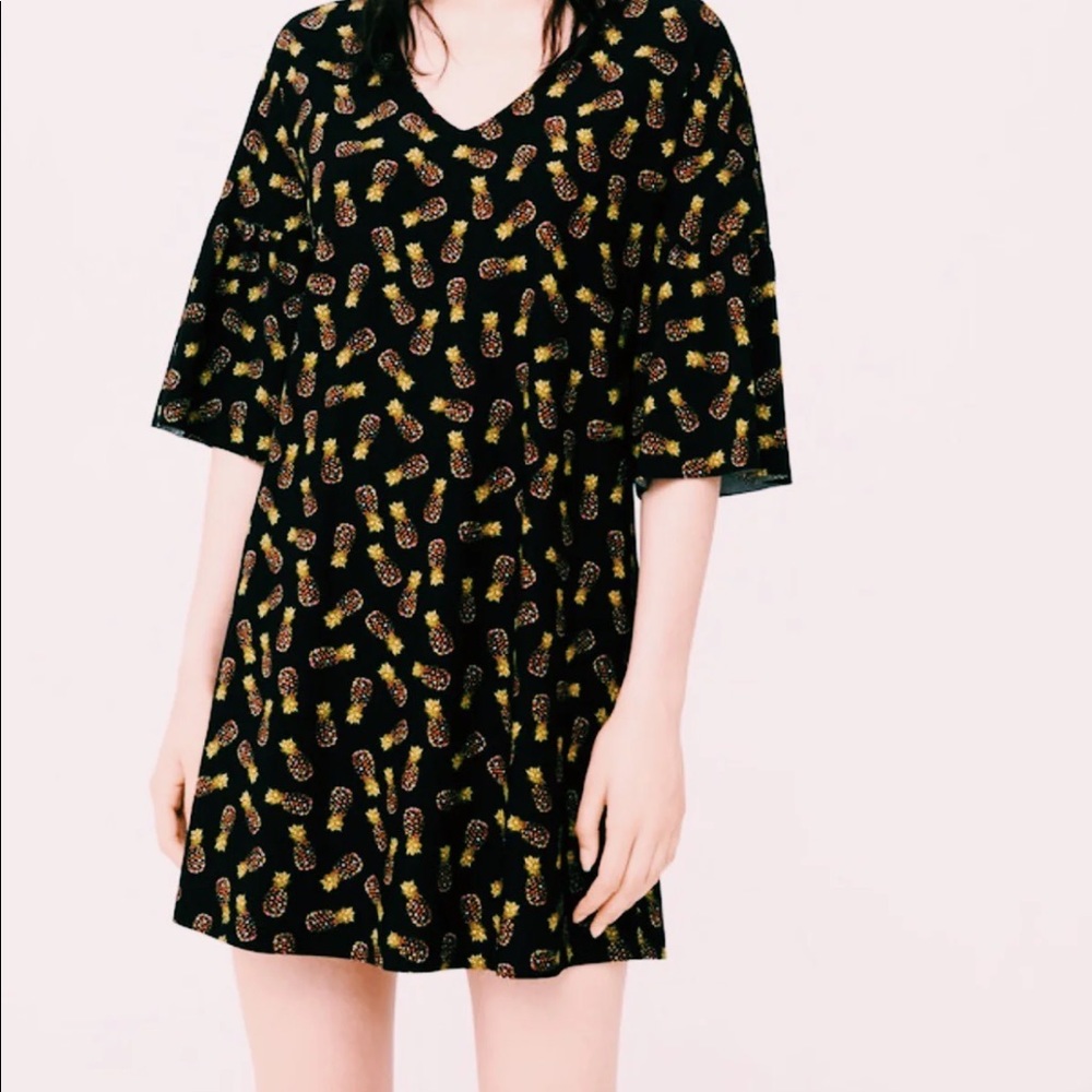 NWT MANGO Pineapple Print Dress